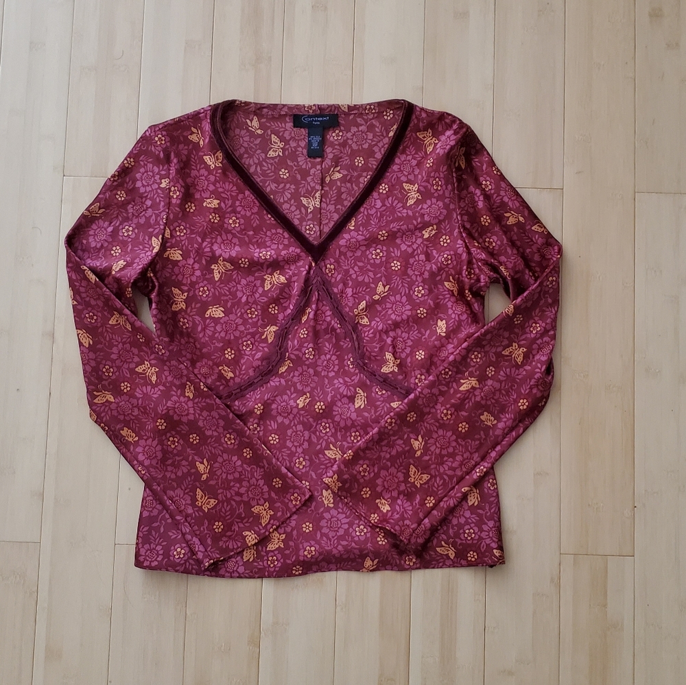 Context Petite Long Sleeve Blouse